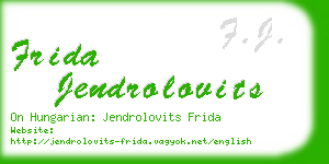 frida jendrolovits business card